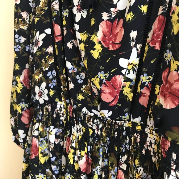 Banana Republic Navy Floral Chiffon Dress (EUC) - Picture 6 of 6